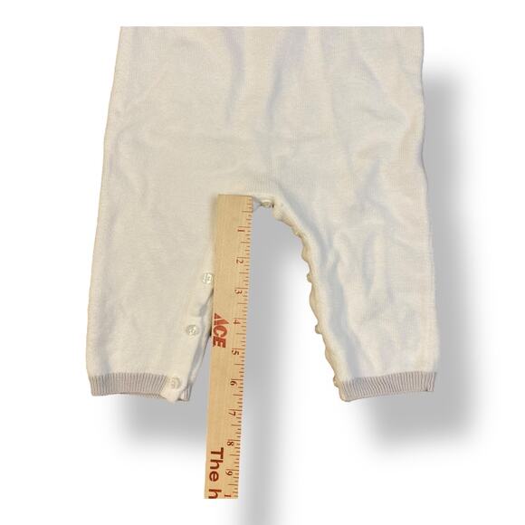 Janie and Jack Elephant Sweater‎ 1-Piece Babies Size 3-6 Months White Gray - Picture 5 of 9